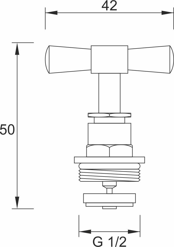 Nadogradnja za baštensku slavinu sa štop biksnom 1/2"   CF2001